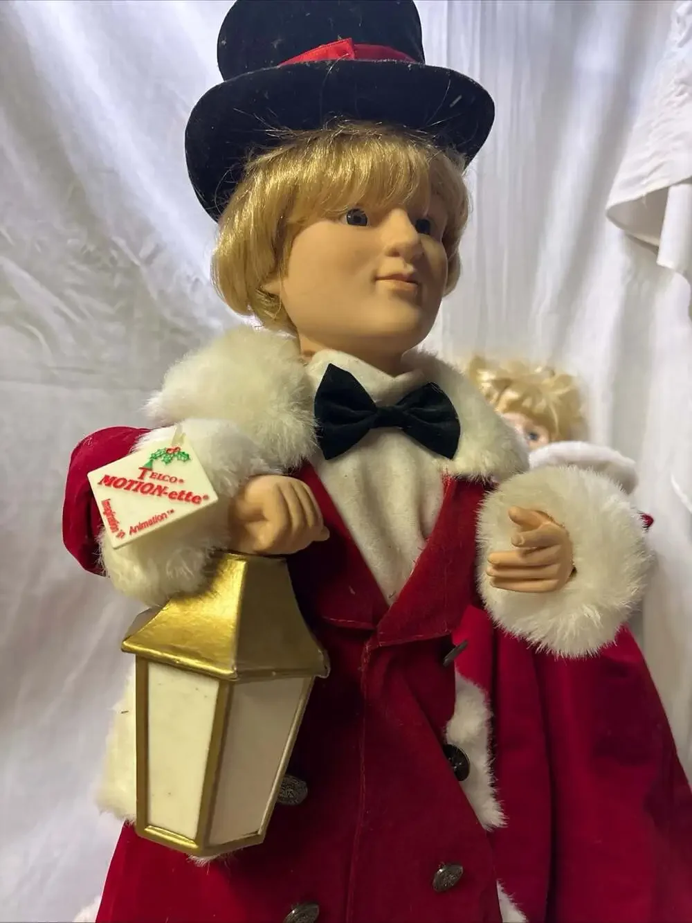 Vintage Telco Motion-ette Animated Victorian Christmas Pair: Man and Woman